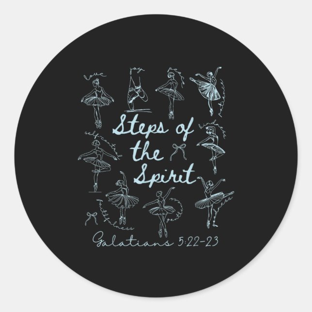 Adesivo Christian Steps Of Srit Bible Verse Ballet Dancer  (Frente)