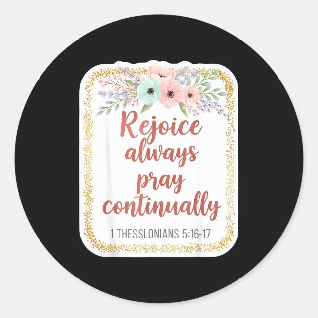 Adesivo Christian Woman Bible Verse Rejoice Always Pray Co (Frente)