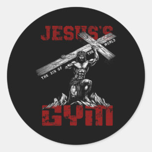 Adesivo Christian Workout Gym Bodybuilder Moti