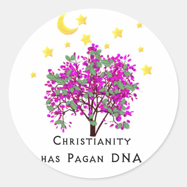 Adesivo Christianity tem DNA Pagan (Frente)