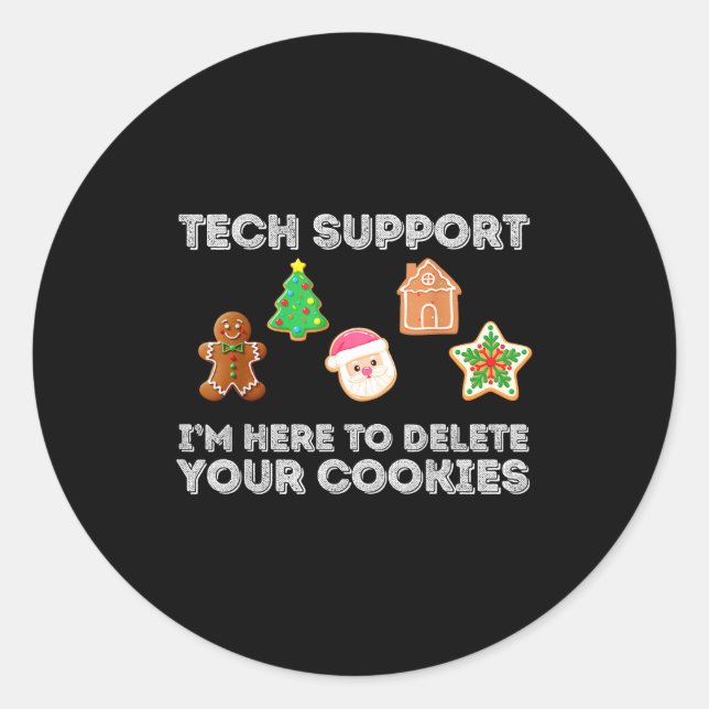 Adesivo Christmas 2025 Tech Suprt Here To Delete Cookies X (Frente)