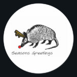 Adesivo Christmas Armadillo<br><div class="desc">Armadillo,  desejando a todos uma feliz temporada de férias!</div>