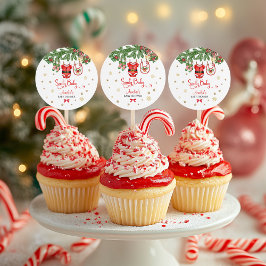 Adesivo Christmas Baby Shower Sticker | Santa Baby Holiday