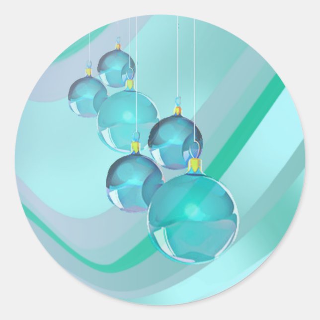 Adesivo CHRISTMAS BALLS & RIBBY, por SHARON SHARPE (Frente)