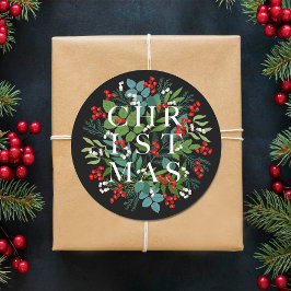Adesivo CHRISTMAS Berries Greeneray Foliday Black