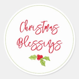 Adesivo Christmas Blessings Holiday Joy Holly Merry 