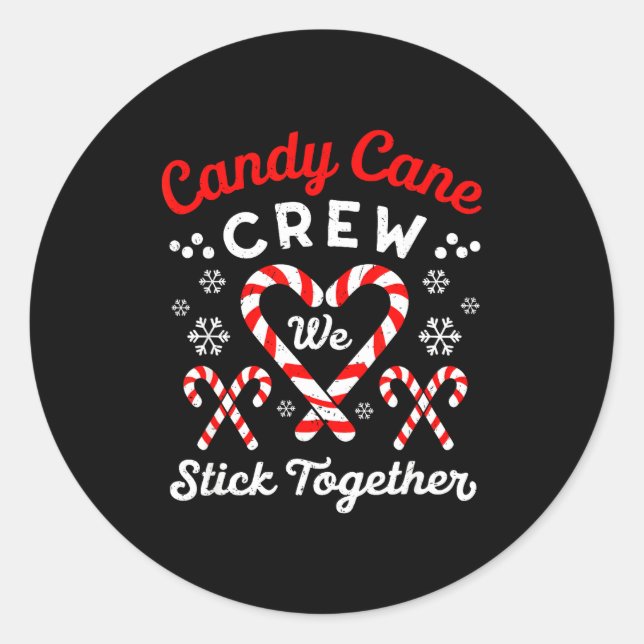 Adesivo Christmas Candy Cane Heart Holiday Family Matching (Frente)