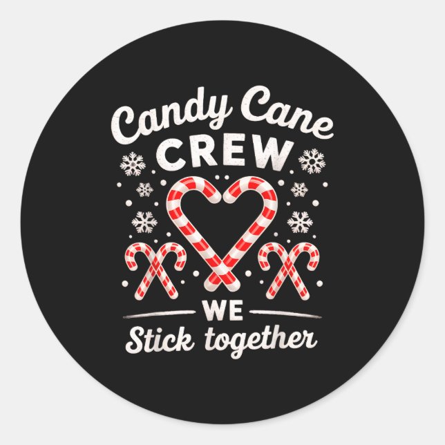 Adesivo Christmas Candy Cane Heart Holiday Family Matching (Frente)