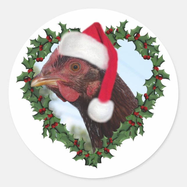 Adesivo Christmas Chicken *  Rhode Island Red (Frente)