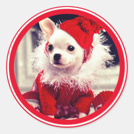 Adesivo CHRISTMAS CHIHUAHUA Sticker ENVELOPE SEAL