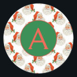 ADESIVO CHRISTMAS CLASSIC ROUND STICKER INICIAL<br><div class="desc">INICIAL PERSONALIZADA DO ADICIONADOR INICIAL PERSONALIZADO</div>