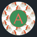 ADESIVO CHRISTMAS CLASSIC ROUND STICKER INICIAL<br><div class="desc">INICIAL PERSONALIZADA DO ADICIONADOR INICIAL PERSONALIZADO</div>