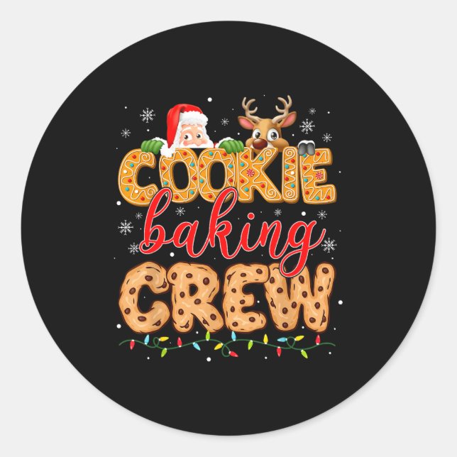 Adesivo Christmas Cookie Baking Crew Cookie Crew Family Ch (Frente)