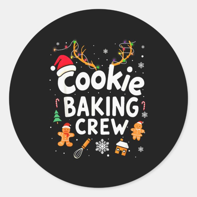 Adesivo Christmas Cookie Baking Crew Family Baking Team Fu (Frente)