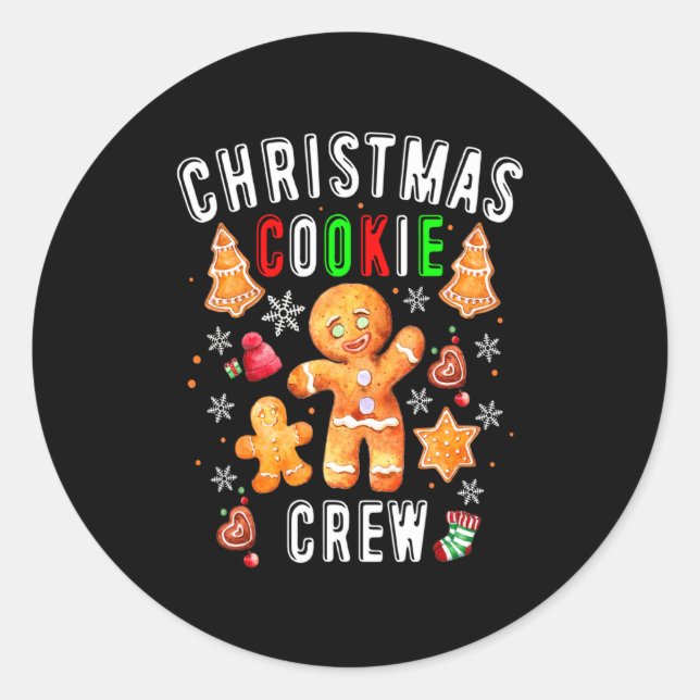 Adesivo Christmas Cookie Crew Baking Team New Xmas Bakers  (Frente)