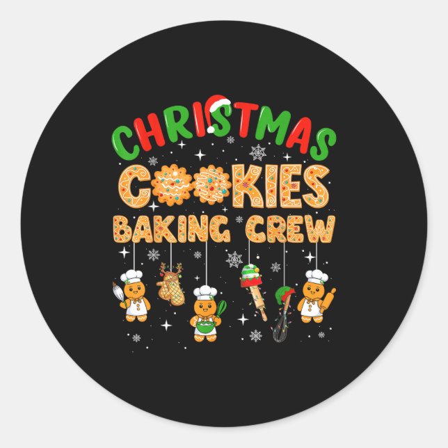 Adesivo Christmas Cookies Baking Crew Funny Cookie Family  (Frente)