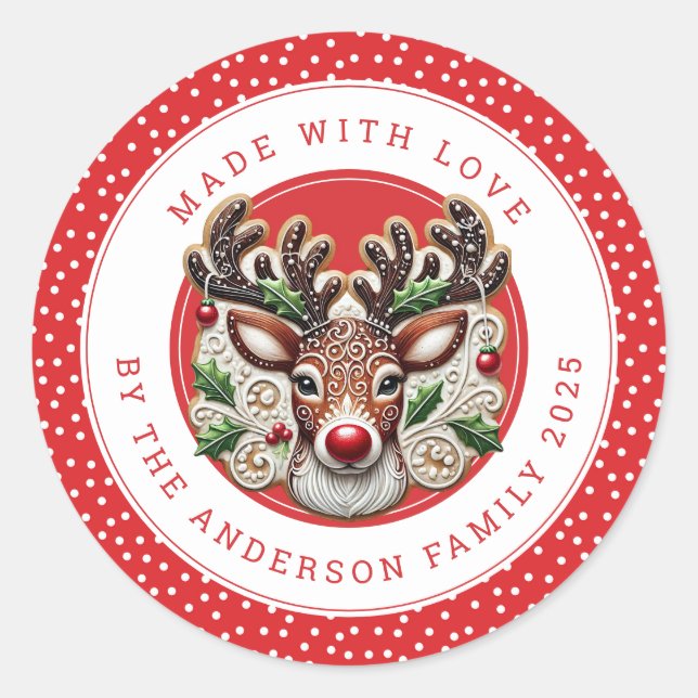 Adesivo Christmas Cookies Round Stickers (Frente)