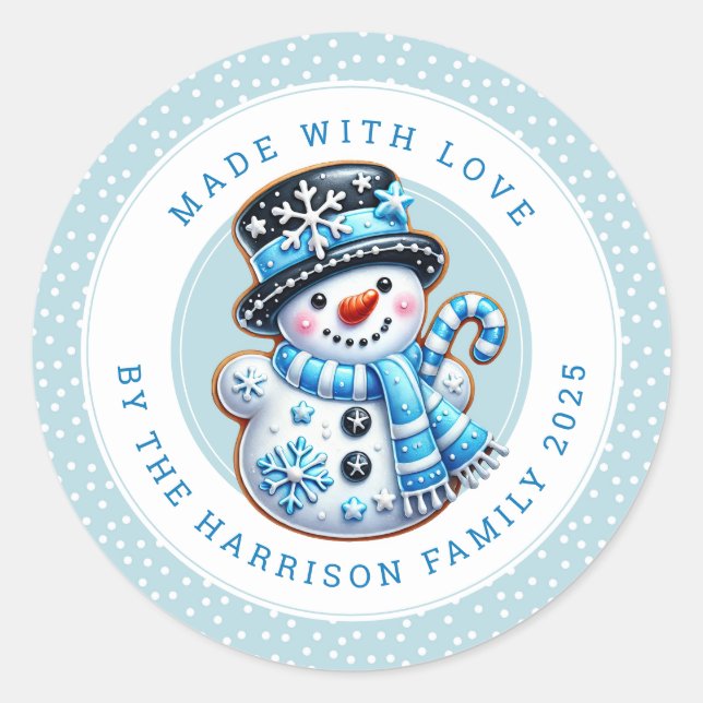 Adesivo Christmas Cookies Round Stickers (Frente)