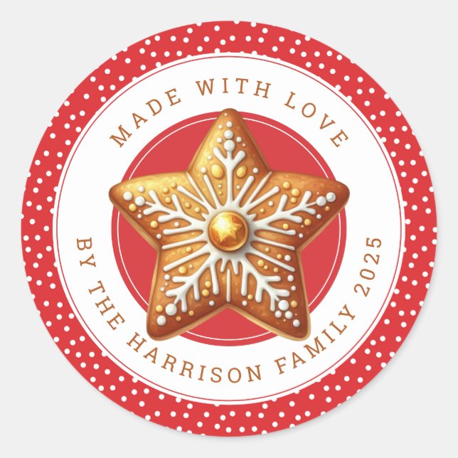 Adesivo Christmas Cookies Round Stickers (Frente)