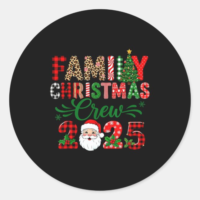 Adesivo Christmas Crew 2025 Family Matching Outfit Xmas Pa (Frente)