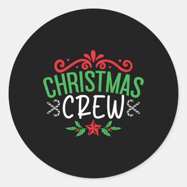 Adesivo Christmas Crew Family T Shirt  (Frente)