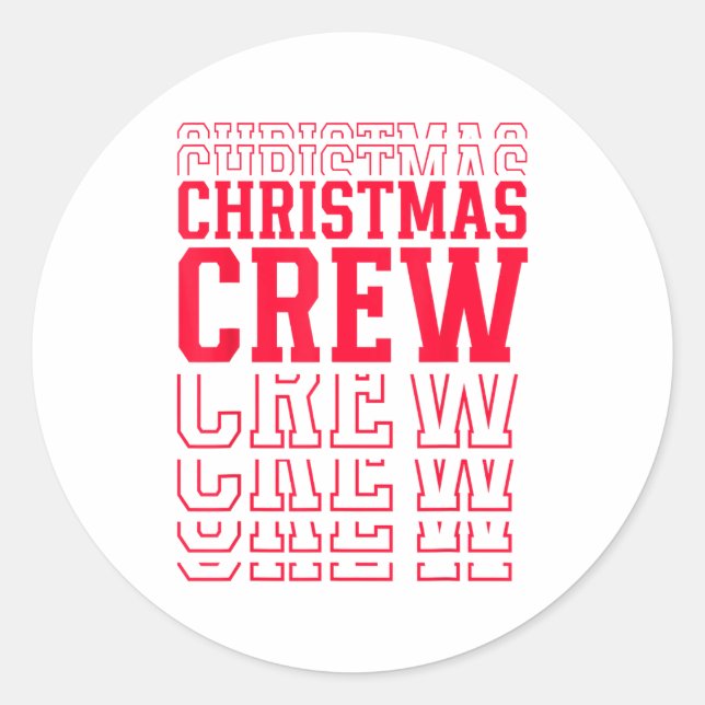 Adesivo Christmas Crew Red Layered Text Family Santa Xmas  (Frente)
