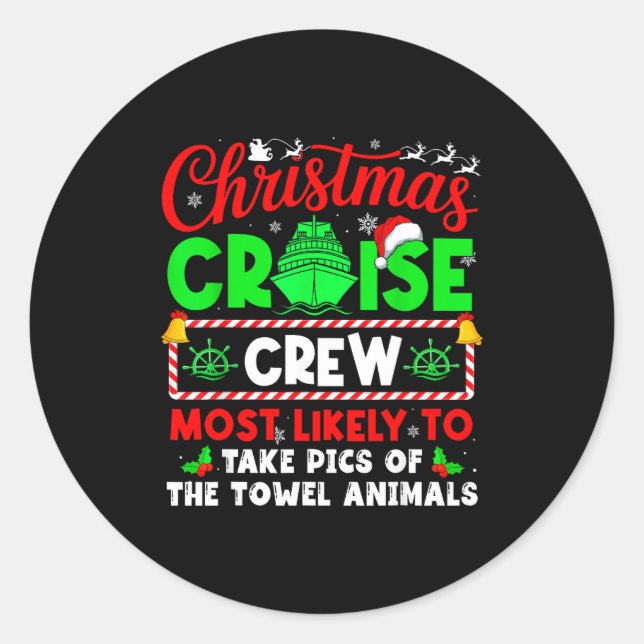 Adesivo Christmas Cruise Crew Most Likely To Take Cs Towel (Frente)