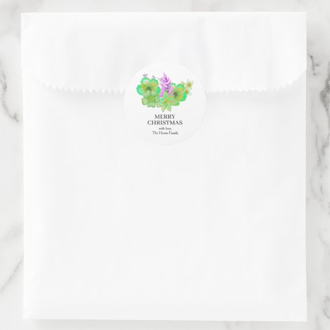 Adesivo Christmas Custom Text Stickers Roll (Bolsa)