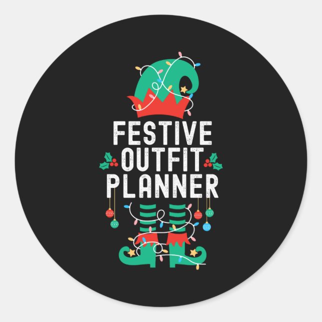 Adesivo Christmas Elf Office Team Party Family Matching _1 (Frente)