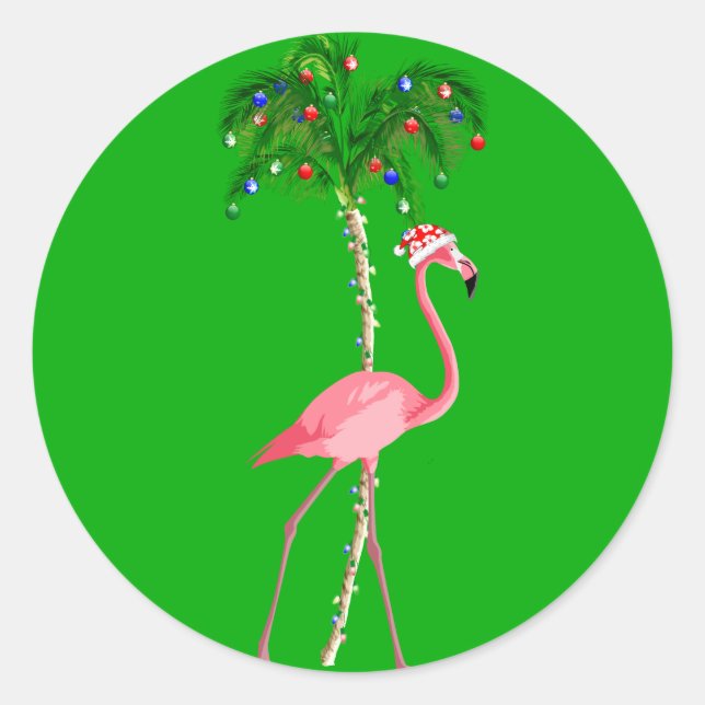 Adesivo Christmas Flamingo (Frente)