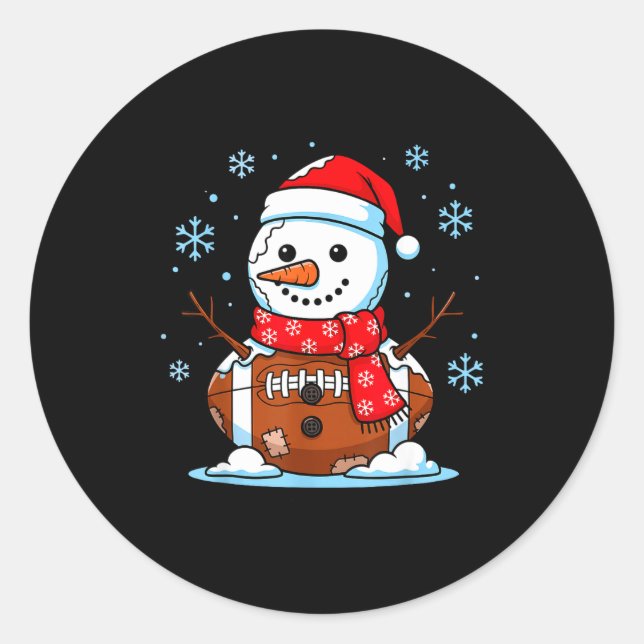 Adesivo Christmas Football Snowman Kids Football Christmas (Frente)