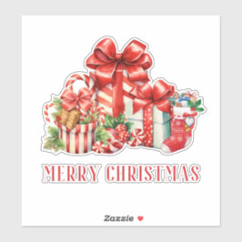 Adesivo Christmas Gifts Presents Candy Cane Stickers 
