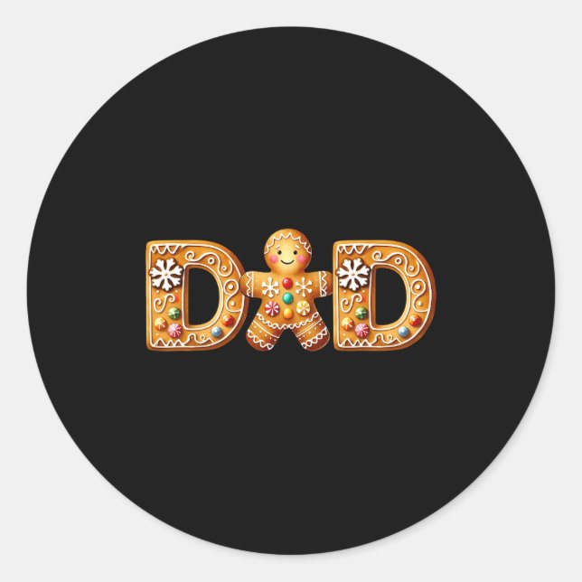 Adesivo Christmas Gingerbread Matching Family Party Xmas P (Frente)