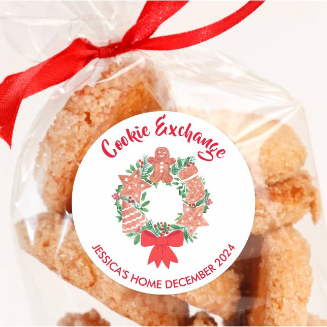 Adesivo Christmas Holiday Cookie Exchange (Criador carregado)