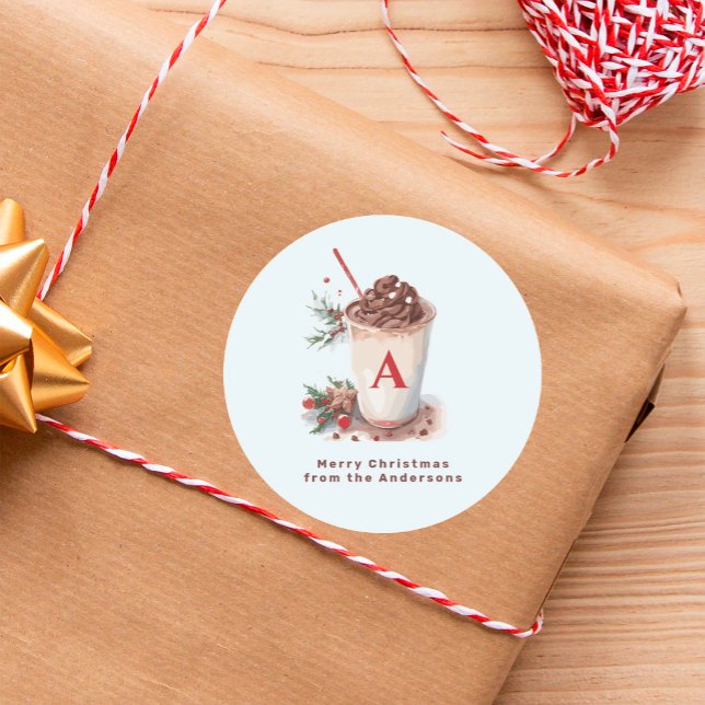 Adesivo Christmas Holiday Winter Hot Cocoa Beverage (Criador carregado)