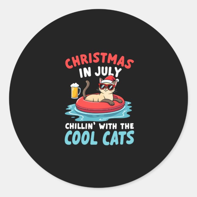 Adesivo Christmas In July Daddy Mommy Chillin With The Sia (Frente)