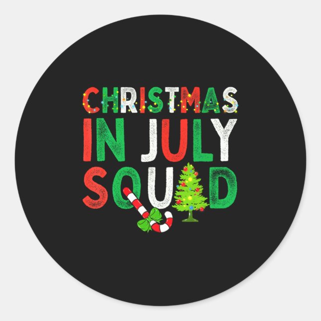 Adesivo Christmas In July Squad Funny Xmas Men Women Kids  (Frente)