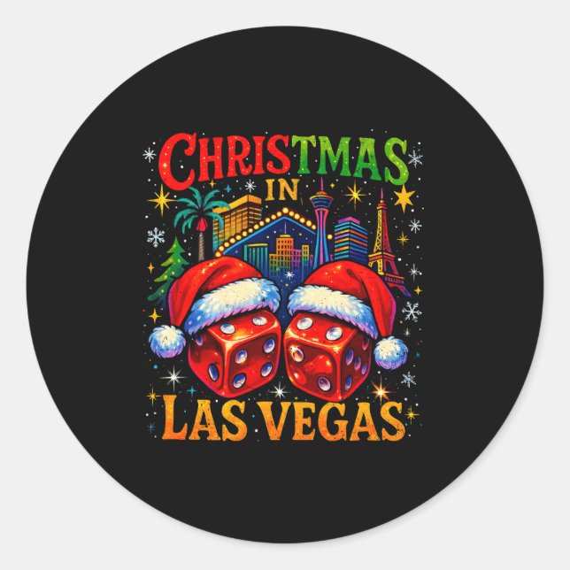 Adesivo Christmas In Las Vegas Funny Holiday Design Long S (Frente)