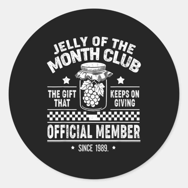 Adesivo Christmas Jelly Of The Month Club Member Funny Xma (Frente)