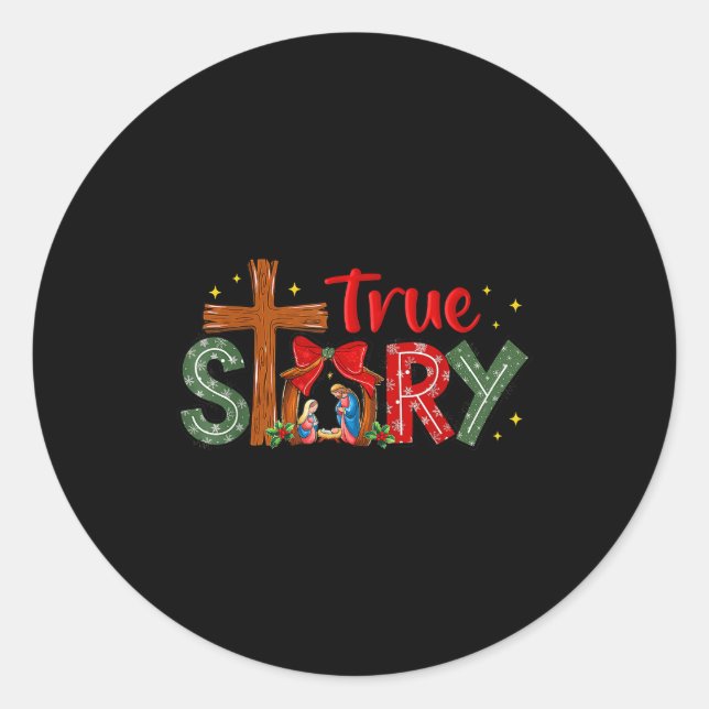 Adesivo Christmas Jesus Cross Religious Christian Xmas Tru (Frente)