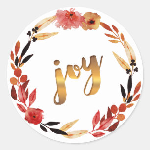 Adesivo Christmas Joy Watercolor Wreath ID292