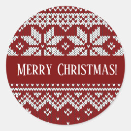 Adesivo Christmas Knitted Red and White Sweater