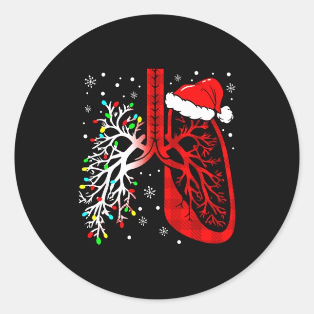 Adesivo Christmas Lung Lights Resratory Therast Holiday  (Frente)