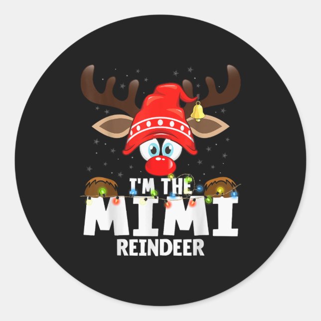 Adesivo Christmas Matching I'm The Mimi Reindeer  (Frente)