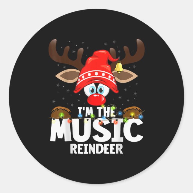 Adesivo Christmas Matching I'm The Music Reindeer  (Frente)