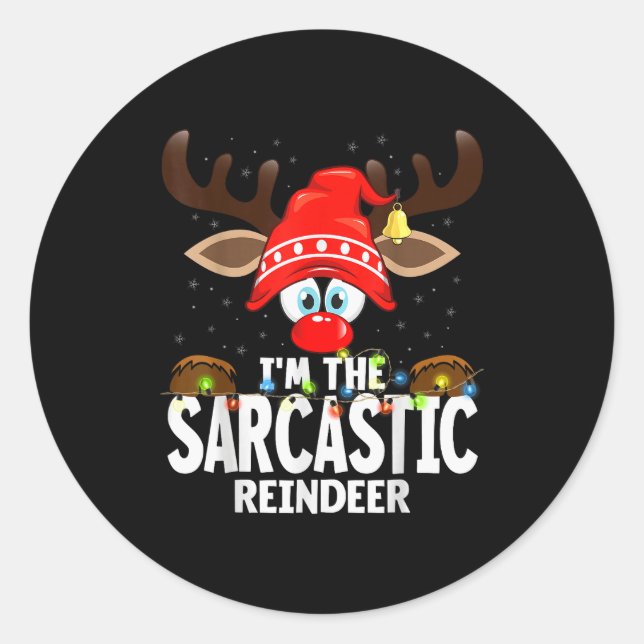 Adesivo Christmas Matching I'm The Sarcastic Reindeer  (Frente)