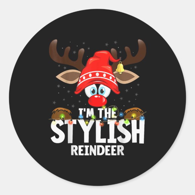 Adesivo Christmas Matching I'm The Stylish Reindeer  (Frente)
