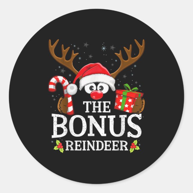 Adesivo Christmas Matching The Bonus Reindeer Family  (Frente)