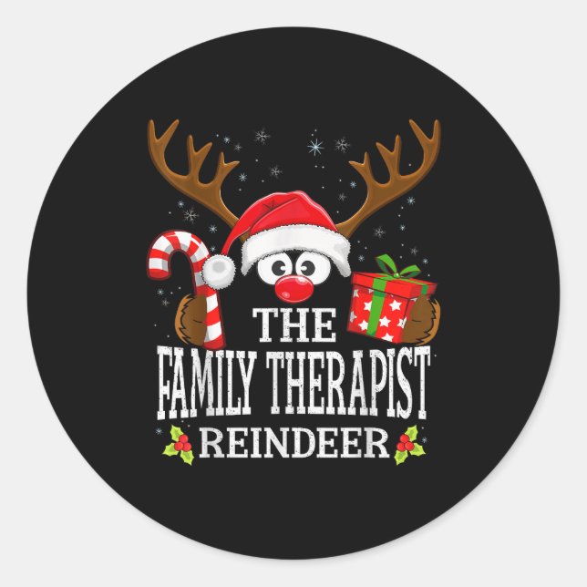 Adesivo Christmas Matching The Family Therast Reindeer Fam (Frente)