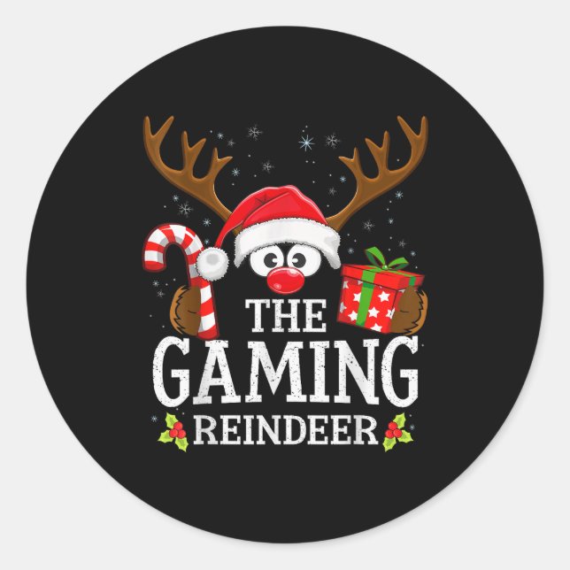 Adesivo Christmas Matching The Gaming Reindeer Family  (Frente)